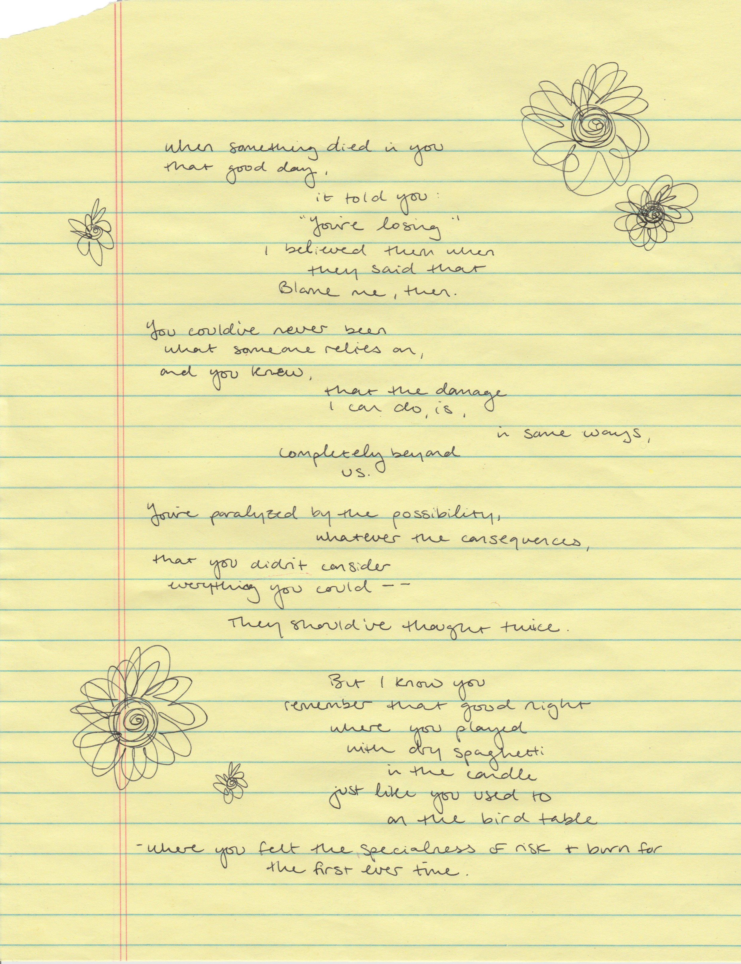 page one of poem